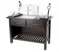 Mesa de corte 600x1200 + 2 jamoneros + bandeja doble 